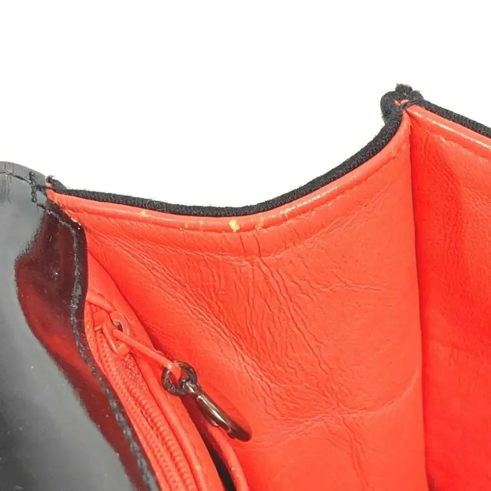 CHANEL Vintage Black Leather Logo Shoulder Bag